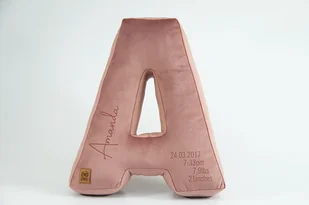 Poduszka metryczka litera F, literka velvetowa, inicjały - kolor do wyboru - Kołdry i poduszki dla dzieci Poduszka metryczka litera F, literka velvetowa, inicjały - kolor do wyboru - Kołdry i poduszki dla dzieci - miniaturka - grafika 1