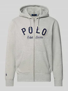 Bluza rozpinana z wyhaftowanym logo i kieszenią kangurką - Bluzy męskie - miniaturka - grafika 1