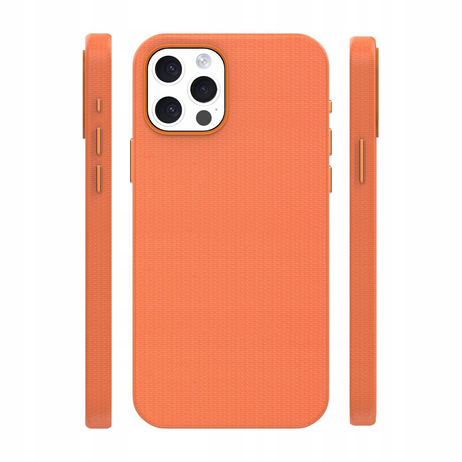 Mocne etui do iPhone 12/12 Pro pomarańczowe Etteri idealnie dopasowane 2mm