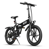 Pojazdy elektryczne dla dzieci - Składany rower elektryczny ADO A20+, 350W 10,4Ah 20'' 25km/h - Czarny - miniaturka - grafika 1