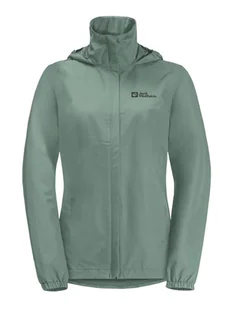 Jack Wolfskin Kurtka przeciwdeszczowa "Stormy" w kolorze khaki - Kurtki i kamizelki sportowe damskie - miniaturka - grafika 1