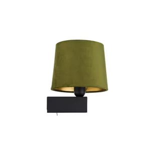 Nowodvorski LAMPA ścienna CHILLIN abażurowa OPRAWA klasyczny kinkiet zielony złoty czarny - Lampy ścienne - miniaturka - grafika 1