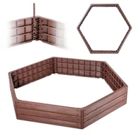 Donice - Obrzeże ogrodowa rabata Aizac sześciokątna brązowy - miniaturka - grafika 1