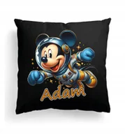 Poduszki dekoracyjne - CZARNA Poduszka Z IMIENIEM Na Wielkanoc Myszka Miki Mickey Mouse Kosmos - miniaturka - grafika 1