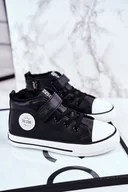 Moda i Uroda OUTLET - Dziecięce Ocieplane Trampki Big Star GG374035 Czarne-35 - miniaturka - grafika 1