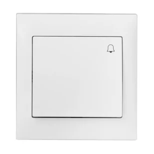Polmark Przycisk DZWONEK INES Biały - Wyłączniki światła i elektryczne - miniaturka - grafika 1