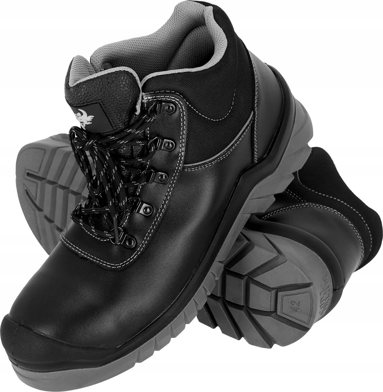 Męskie trzewiki buty bezpieczne gładka skóra bawola kompozytowy podnosek wkładka podeszwa antypoślizgowa olejoodporna antyelektrostatyczna BCBOLD-T S1 PL SR FO 39