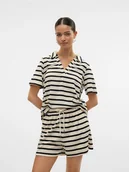 Koszulki i topy damskie - Vero Moda Koszulka polo w kolorze białym - miniaturka - grafika 1