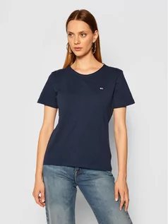 Koszulki i topy damskie - Tommy Jeans T-Shirt C Neck DW0DW09194 Granatowy Slim Fit - grafika 1