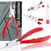 Akcesoria do paznokci - Cążki cęgi do grubych wrastających paznokci skórek obcinaczki nożyczki manicure gabinet SPA czerwone - miniaturka - grafika 1