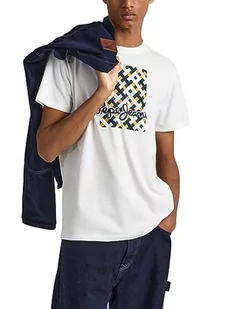 Pepe Jeans Koszulka męska Warren, Biały (nie biały), XL - Koszulki męskie - miniaturka - grafika 1