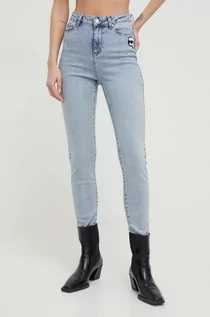 Spodnie damskie - Karl Lagerfeld jeansy Ikonik 2.0 damskie kolor niebieski - grafika 1