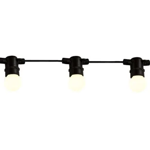 Polux Girlanda ogrodowa ciepła barwa światła 6W LED 6,2 metra +10 żarówek mlecznych 310330 SANICO 310330 - Lampy ogrodowe - miniaturka - grafika 1