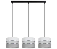 Lampy sufitowe - Żyrandol na lince CORAL 3xE27/60W/230V biały/szary - miniaturka - grafika 1