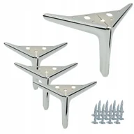 Meble modułowe i akcesoria - Noga meblowa Kotwica Elegant srebrny chrom wysokość 12 cm - miniaturka - grafika 1