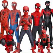 Stroje karnawałowe - Dzieci Spiderman Cosplay Costume Adult Boys Far From Home Raim Zentai Outfit Czarny spiderman 190cm - miniaturka - grafika 1