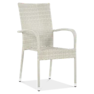 Fotele i krzesła ogrodowe - Krzesło z technorattanu FIESTA White - miniaturka - grafika 1