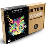 Puzzle - Puzzle drewniane 230 el. Kot, Agile Cat Wood You Do - miniaturka - grafika 1