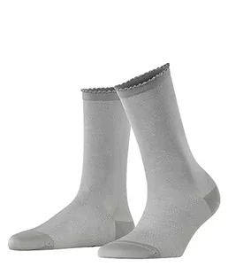 FALKE Kobiety Skarpety Bold Dot W SO Trwała Organiczna Bawełna jednokolorowe 1 Para, Szary (Silver 3290), 39-42 - Skarpetki damskie - miniaturka - grafika 1