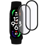 Akcesoria do smartwatchy - ZESTAW 2X Szkło Hybrydowe FULL GLUE 5D do XIAOMI Mi Band 8 czarny - miniaturka - grafika 1