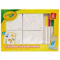 Zabawki kreatywne - Crayola: Płótno do malowania z markerami, 12 x 12 cm - 4 szt. - miniaturka - grafika 1
