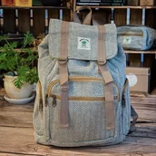Plecaki - Plecak konopny - zielony - miniaturka - grafika 1