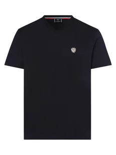 19V69 Italia - T-shirt męski  Emilio Shield, niebieski - Koszulki męskie - miniaturka - grafika 1