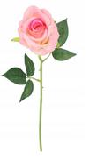 Sztuczne kwiaty - Róża Pojedyncza Zamszowa Jak Żywa 51Cm Róże - miniaturka - grafika 1
