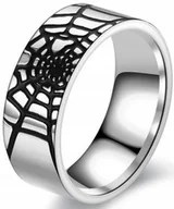 Pierścionki - Srebrny Pierścień Sygnet Spider-Man Pajęczyna Ring - miniaturka - grafika 1