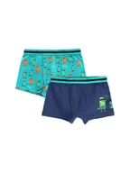 Majtki dla dzieci - Coccodrillo Komplet 2 par bokserek WC5409501PAN Kolorowy Regular Fit - miniaturka - grafika 1