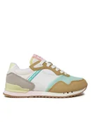 Buty dla dziewczynek - Pepe Jeans Sneakersy London Urban G PGS40002 Beżowy - miniaturka - grafika 1