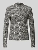 Bluzki damskie - Bluzka z długim rękawem i stójką model ‘LEOA’ - miniaturka - grafika 1