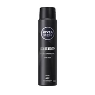 Dezodoranty i antyperspiranty męskie - Nivea Men Deo Spray 250ML Deep Black Charcoal - miniaturka - grafika 1