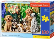 Puzzle - Puzzle 100 Puppies, Laundry and Bird Antics CASTOR - miniaturka - grafika 1