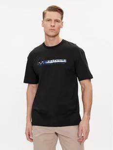 Calvin Klein T-Shirt Raised Linear Logo K10K112490 Czarny Regular Fit - Koszulki męskie - miniaturka - grafika 1