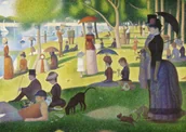 Plakaty - Plakat Niedzielne popołudnie na wyspie Grande Jatte Seurat - miniaturka - grafika 1