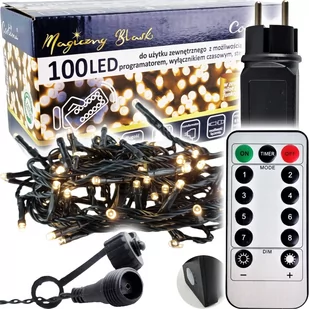 LAMPKI CHOINKOWE 100 LED TIMER STEROWANIE PILOTEM - Oświetlenie świąteczne LAMPKI CHOINKOWE 100 LED TIMER STEROWANIE PILOTEM - Oświetlenie świąteczne - miniaturka - grafika 1
