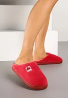 Kapcie damskie - Bordowe Płaskie Welurowe Kapcie Vices Cleiona - miniaturka - grafika 1