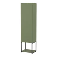 Szafki łazienkowe - Słupek łazienkowy Krofam Lov 130x33x28 cm szaro zielony mat 137-0101 - miniaturka - grafika 1