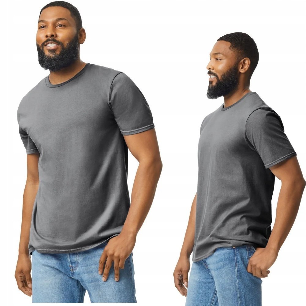 T-shirt Koszulka Męska Bawełna SOFTSTYLE Gildan GI64000 SZARY Charcoal 4XL