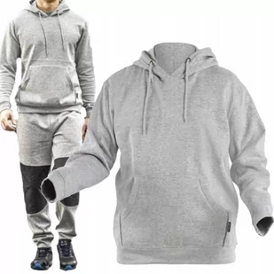 Bluza Dresowa Ze Ściągaczami Z Kapturem Kieszeń Szara 2XL 56 Hoegert - Odzież robocza - miniaturka - grafika 1