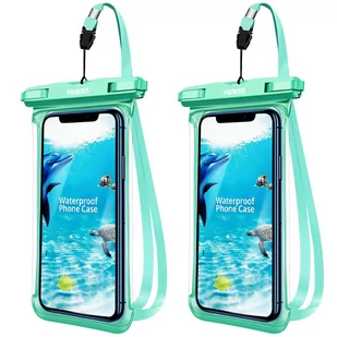 2x Etui wodoodporne wodoszczelne case na telefon Fonken uniwersalne IPX8 do 6.5 Zielone - Etui i futerały do telefonów - miniaturka - grafika 1