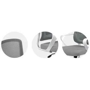 Fotel biurowy, krzesło biurowe Fotel biurowy z mikrosiatki Sofotel Wizo szaro-biały - Fotele i krzesła biurowe Fotel biurowy, krzesło biurowe Fotel biurowy z mikrosiatki Sofotel Wizo szaro-biały - Fotele i krzesła biurowe - miniaturka - grafika 9