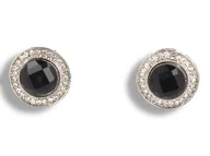 Kolczyki - Klipsy do uszu moon czarne - miniaturka - grafika 1