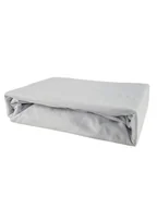 Prześcieradła - PRZEŚCIERADŁO Z GUMKĄ JERSEY BAWEŁNA PREMIUM BIAŁE 200x220 - miniaturka - grafika 1