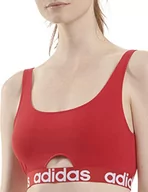 Biustonosze - Adidas Sports Underwear Damski Biustonosz z Okrągłym Dekoltem, Żywa Czerwień, L - miniaturka - grafika 1