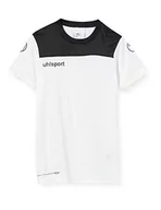 Koszulki sportowe męskie - uhlsport Męska koszulka otwarta 23 Poly koszulka piłkarska odzież treningowa biały biały/czarny/Anthra M - miniaturka - grafika 1
