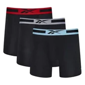 Majtki męskie - Bielizna męska Reebok 150493PKA SPORTS TRUNKS MED DANE 3PK Czarna - miniaturka - grafika 1