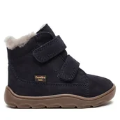 Buty dla chłopców - Kozaki Froddo Zeru Tex Furry Barefoot G2110149 M Niebieski - miniaturka - grafika 1