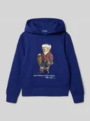 Swetry dla chłopców - Bluza z kapturem o kroju regular fit z nadrukiem z logo - miniaturka - grafika 1